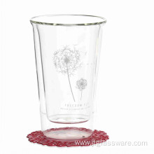 450ml 300ml Double Glass Mugs